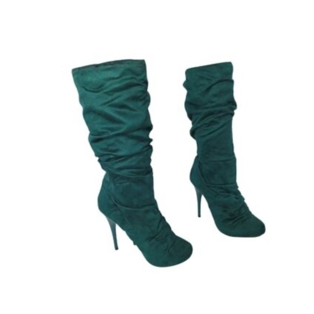 JUSTFAB Sheila green tall slouch boot size 8.5